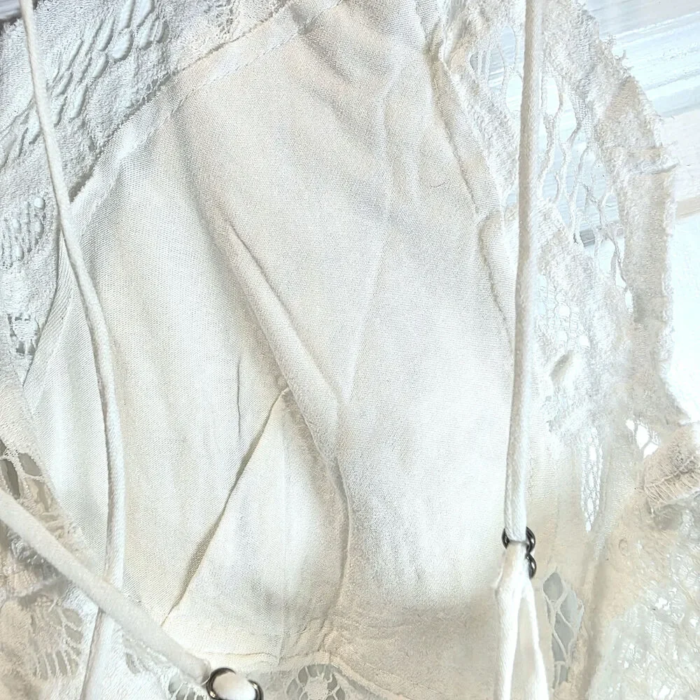 FP Intimately Free People Adella Mini Slip Dress Sz Large Pink Plaid Ruffle $98 - Picture 13 of 16